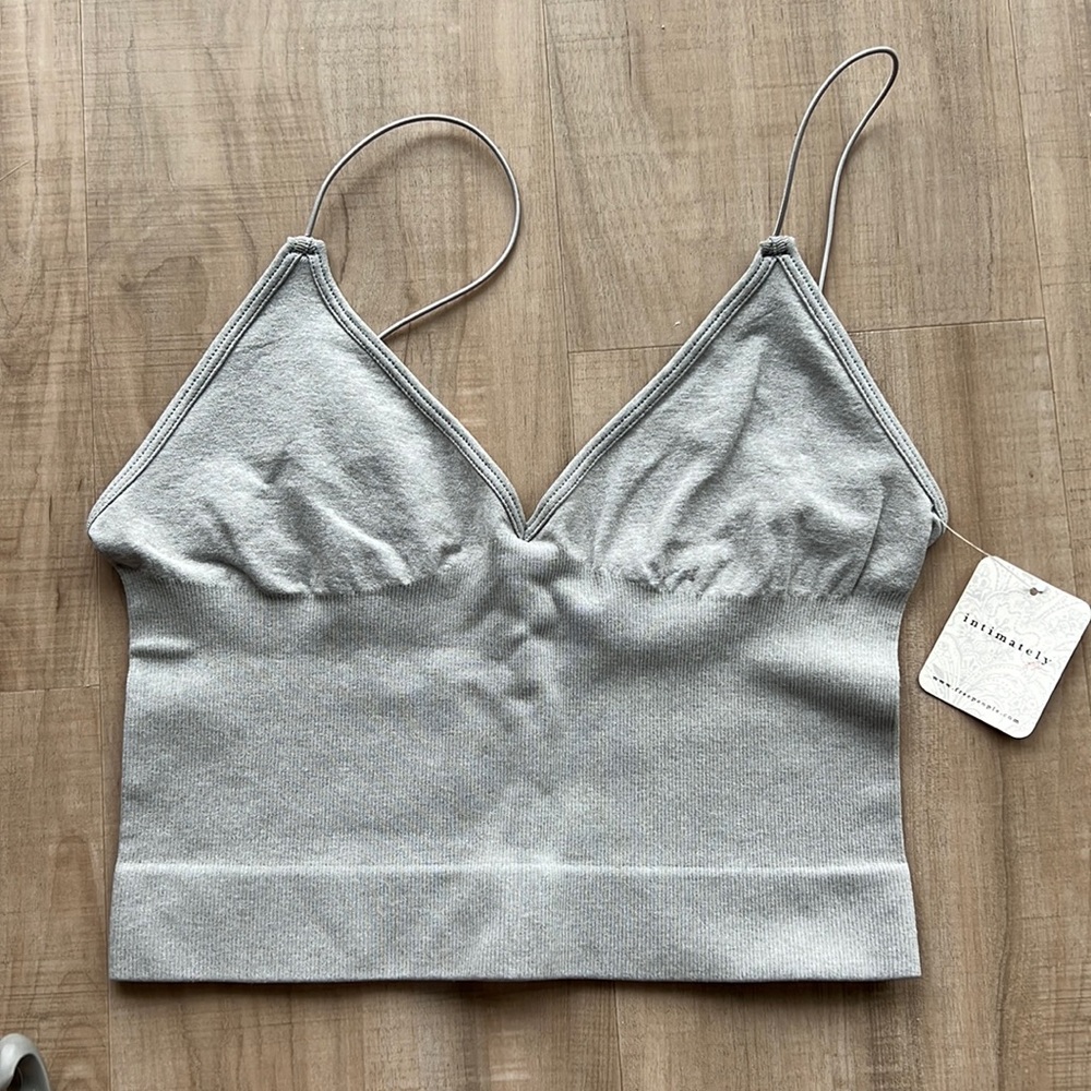 Free People Gray Bra Top new with tags XS/S